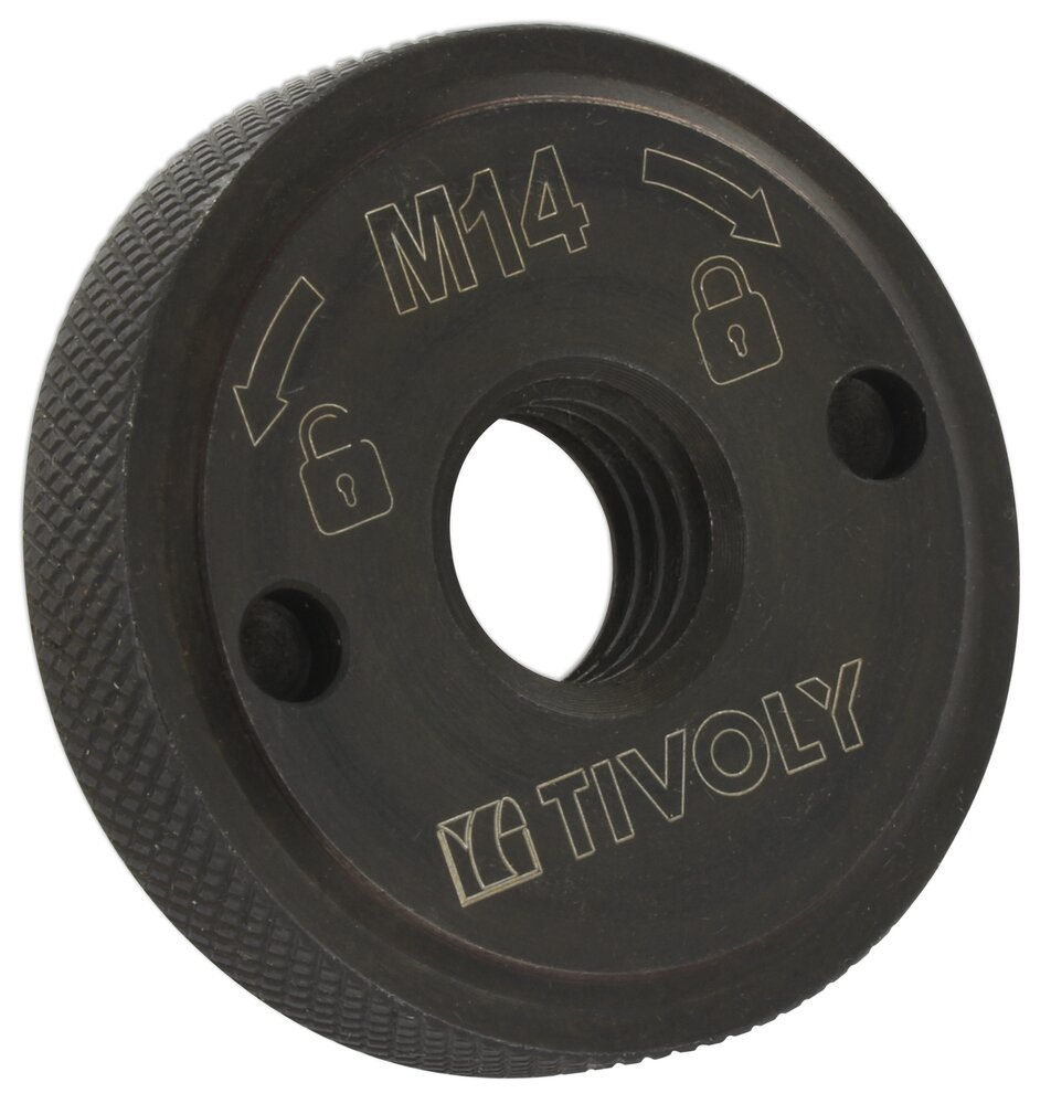 Tivoly - Schnellspannmutter M14 Schleifer. Für Schnelles, Schlüsselloses Spannen. Für 115- Und 125-mm-winkelschleifer Aller Marken