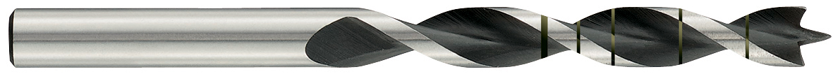Tivoly - Ø: 2 / Bohrkrone Holz 3 Spitzen - Zylinderschaft - Graduiert Slr / L: 49