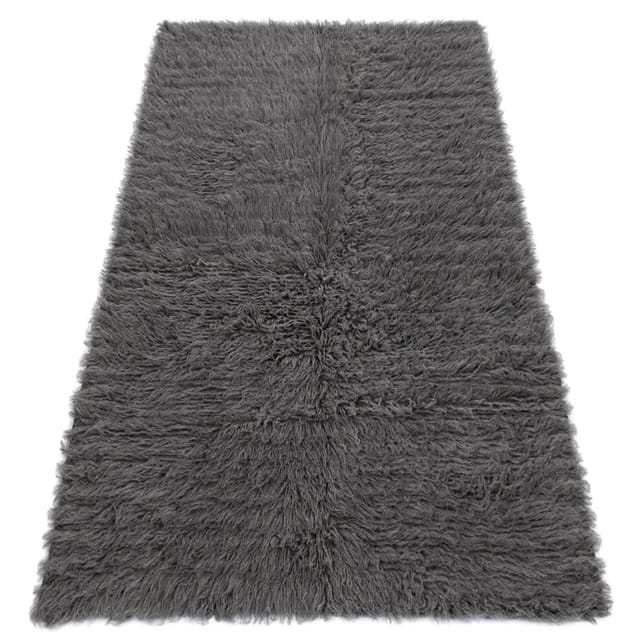 Flokati Wolle - Bettdecke, Plaid Grau Grey 170x210 Cm