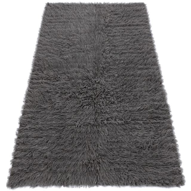 Flokati Wolle - Bettdecke, Plaid Grau Grey 160x230 Cm