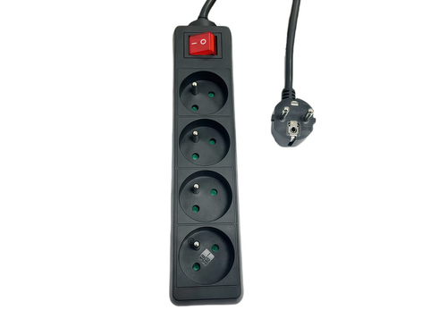 Microconnect Mc-psoo040150frb 4-fach Steckdosenleiste, 1,5 M