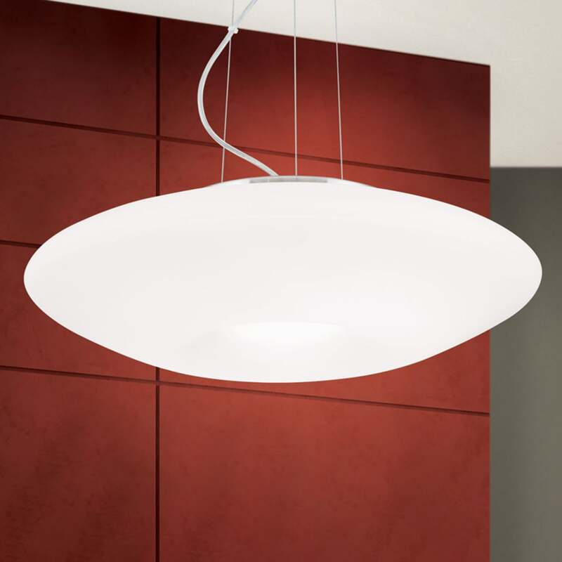 [gebraucht] B-ware Hängeleuchte Blanc Led Pendelleuchte Lampe Dimmbar Opalglas Nickel Matt 21cm