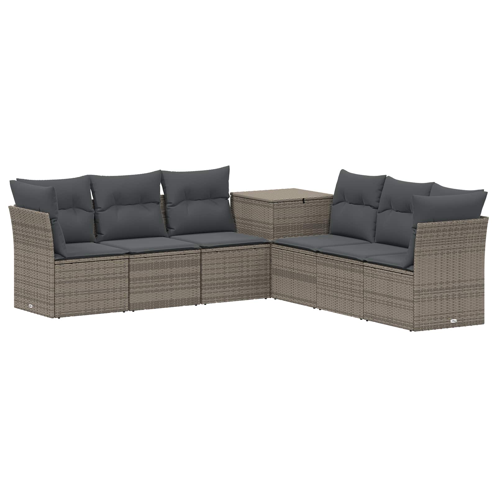 Vidaxl Sofa Set 7 Pcs Grey And Dark Grey 234 X 234 X 85 Cm
