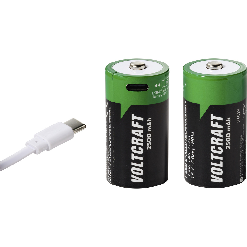 Voltcraft Baby (c)-akku Li-ion 2500 Mah 1.5 V 2 St.