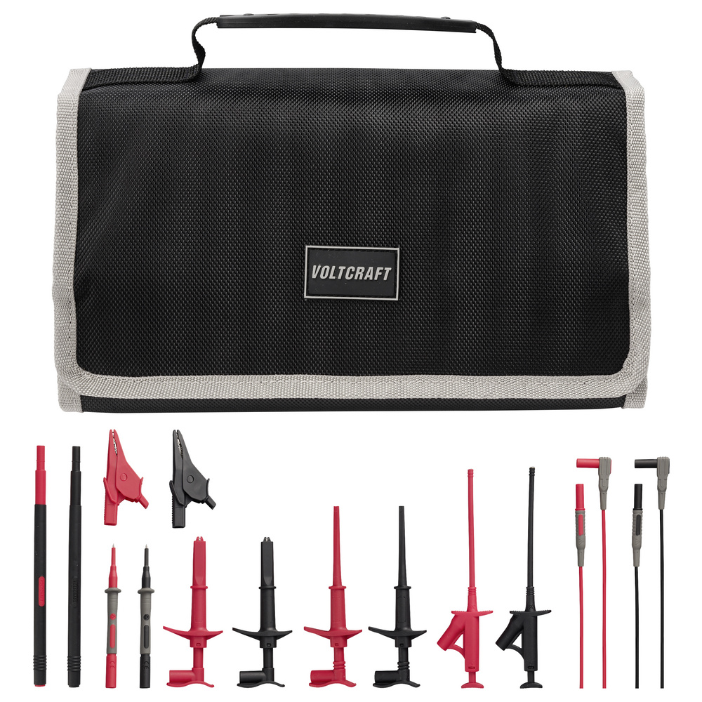 Voltcraft Mlset-100 Messleitungs-set Steckanschluss 4 Mm Krokoklemmen, Prüfspitze, Buchse 4 Mm 1.2 M