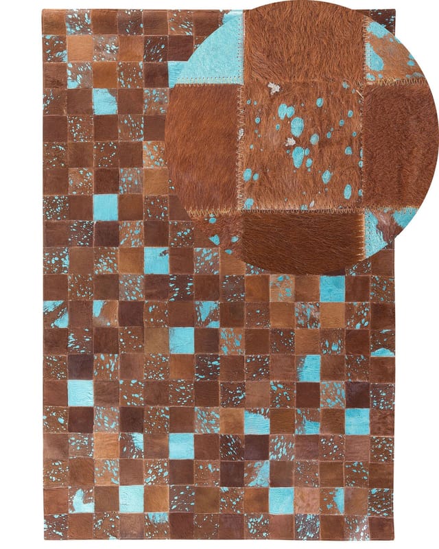 Teppich Aliaga Braun 140 X 200 Cm Echtleder