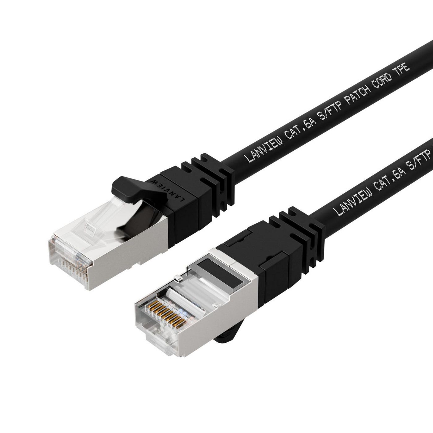 Lanview Cat6a S/ftp 1,5 M Schwarz Lszh, Hochflexibel, Lv-sftp6a015b
