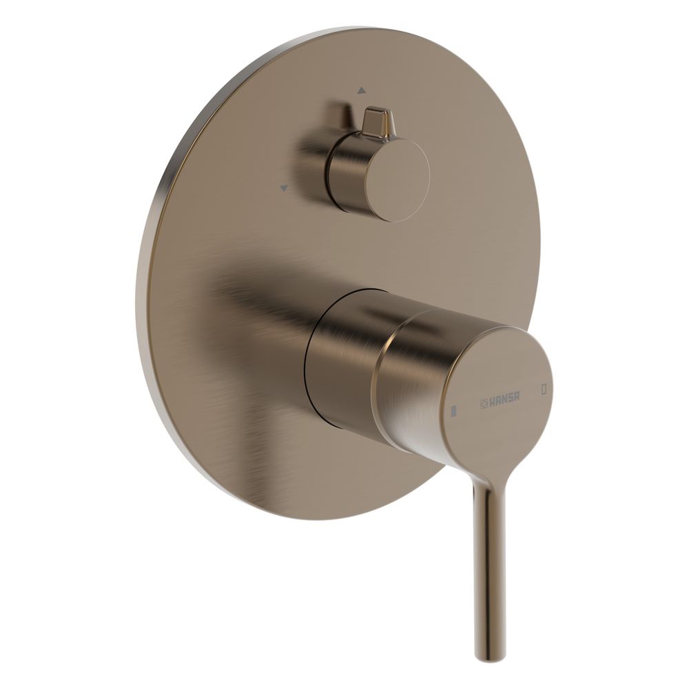 Hansa Vantis Fertigmontageset Wannen- Und Brausearmatur Unterputz, Rosette Rund, Bronze Gebürstet, 8260902781
