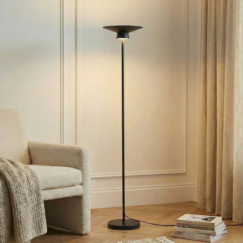 [gebraucht] B-ware Lindby Stehleuchte Stehlampe Led Schwarz Metall Wohnzimmer Esszimmer Norvind