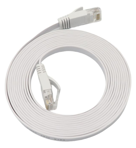Utp Cat6a Netzwerkkabel 10m Weiß Flach Lszh Microconnect