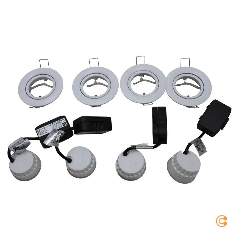 [gebraucht] B-ware Paulmann Einbauleuchte Nova Coin 4er Set Led Downlight Warmweiß Schwenkbar 24w