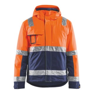 Blakläder Warnschutz Winterjacke, Orange / Marineblau, Unisex-größe: M