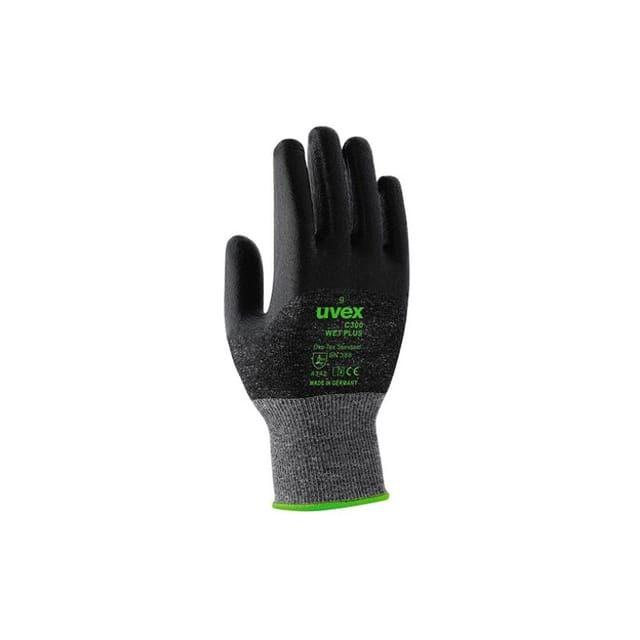 Uvex Schutzhandschuh C300 Wet Plus Schwarz Gr. 8