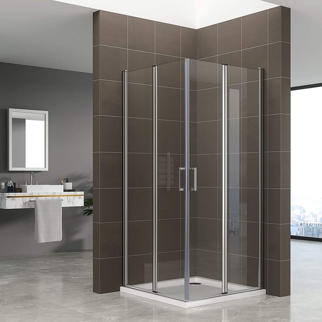 Duschkabine In Der Höhe 190 Cm, Eckeinstieg Mit Falttüren Aus 6 Mm Durchsichtigem Esg - Sicherheitsglas Dgk60 70x80 Cm - Duschbär