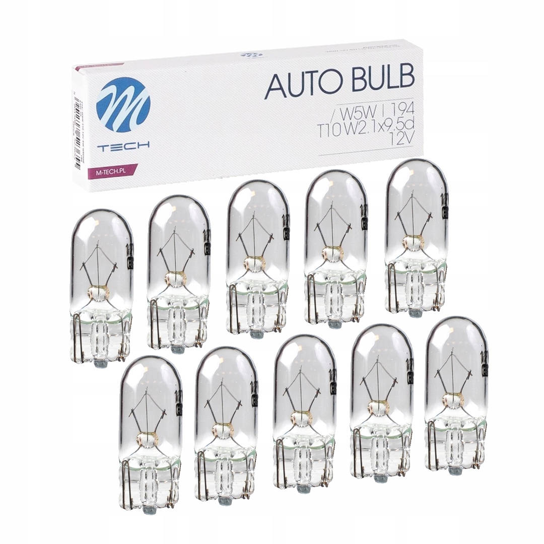 Glühbirnen W5w T10 12v 5w W2.1x9.5d M-tech 10 Stück
