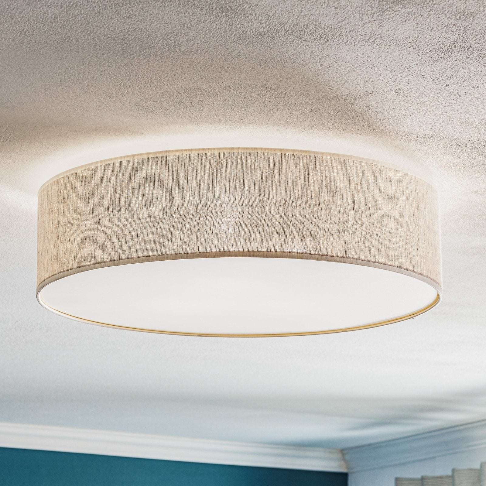 [gebraucht] B-ware Deckenleuchte Leano Grau Dimmbar Deckenlampe Led Lampe Leuchte Ø 50cm