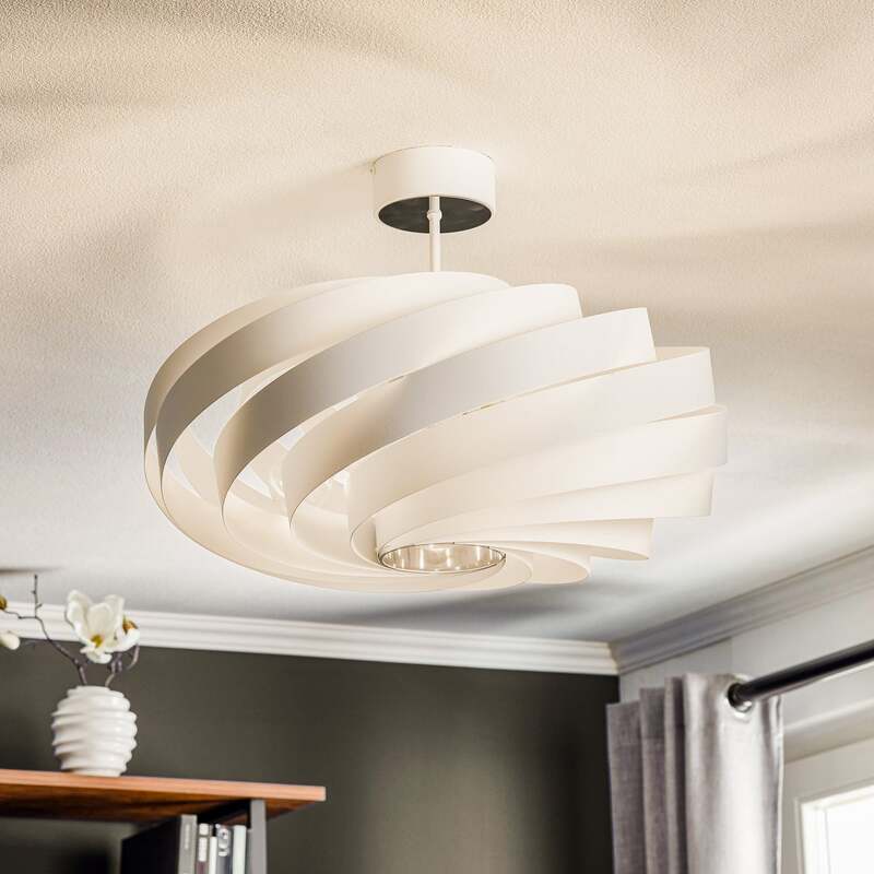 [gebraucht] B-ware Deckenleuchte Vento Led Lampe Dimmbar Metall Weiß Ø60cm 4-flammig 38cm Hoch