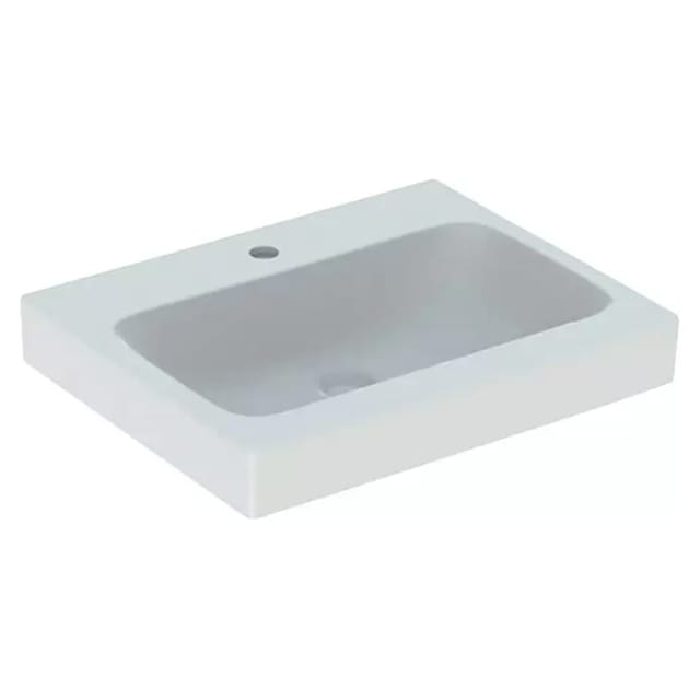 Icon - Waschtisch 60x49 Cm, Ohne Überlauf, Hahnloch, Weiß 124062000 - Geberit
