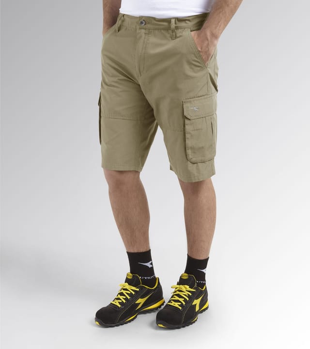 Bermuda Beige Wonder Ii Cargo D'Été Avec Poches Latérales Porteoutils Diadora - 160308250640 46/48 (xl)