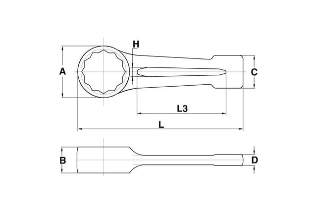 Schlagsternschlüssel, 50mm Tengtools 903050 160750907