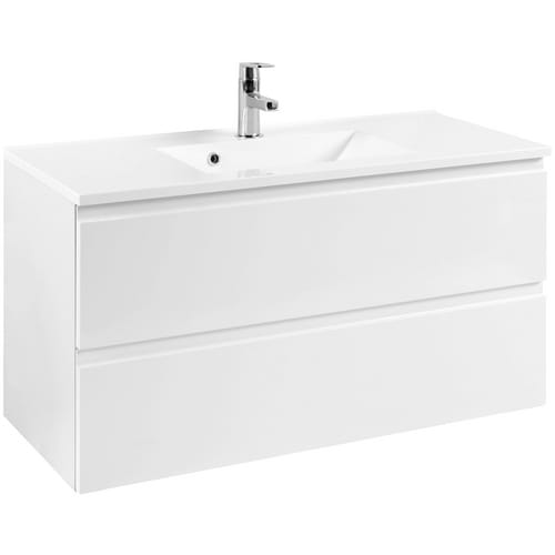 Lomadox - Waschtisch Como-03, Hochglanz Weiß, B X H X T Ca.: 100 X 56 X 47cm