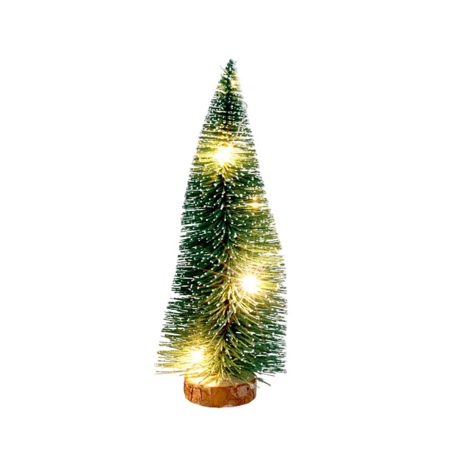 Buri - Deko Tannenbaum 21cm Led Beschneit Weihnachtsbaum Weihnachtsdeko Tischdeko Baum