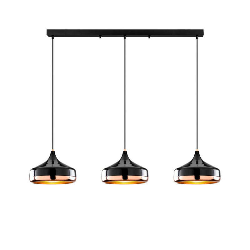 [gebraucht] B-ware Opviq Hängeleuchte Yildo 146 Cm Schwarz/kupfer 3-flammig Dimmbar E27