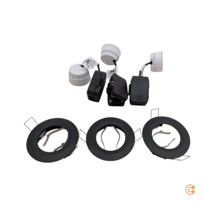 [neuwertig] B-ware Paulmann Einbaustrahler Nova Coin 3xset Led Spot Schwarz Matt Aluminium Ø7,8cm
