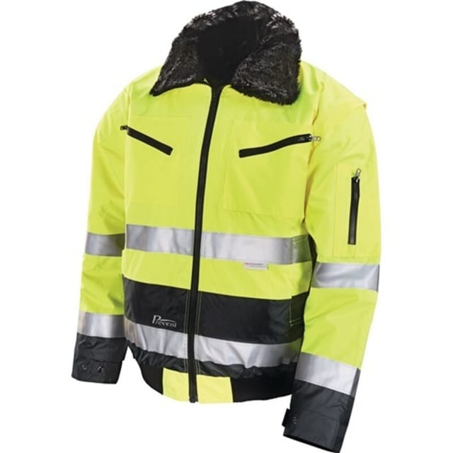 Prevent - Asatex Warnschutz-pilotenjacke Gelb / Grau Größe L - 174zg/l