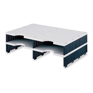 Dokumentenablage Doc Duo Aufbaueinheit 48,5 X 14 X 33,1 Cm (b X H X T) Polyl Grau/schwarz