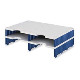 Dokumentenablage Doc Duo Aufbaueinheit 48,5 X 14 X 33,1 Cm (b X H X T) Polyl Grau/blau