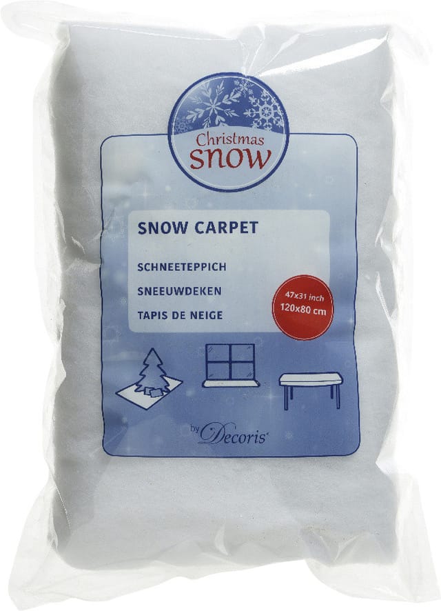 Weihnachtsdeko Schneeteppich Weiß 120 X 80 Cm - Polyester