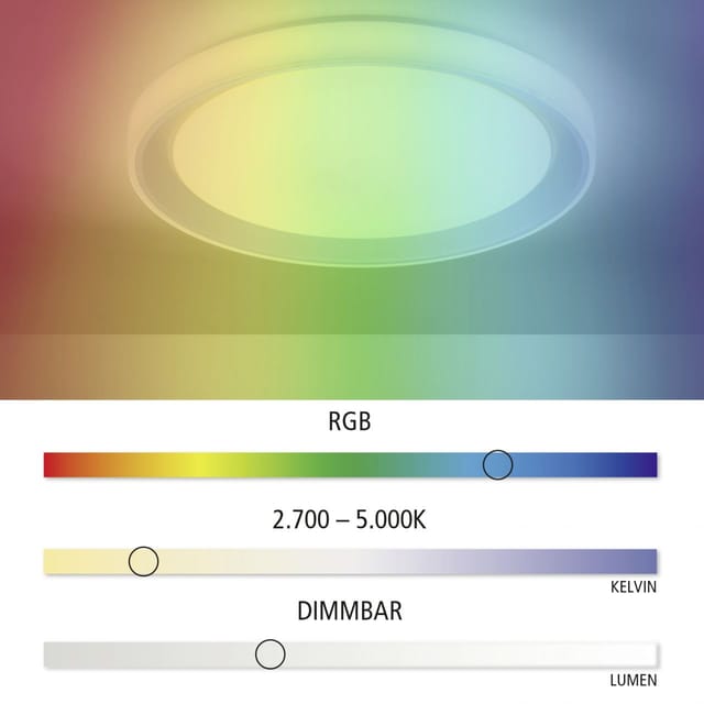 Justlight Led Deckenleuchte Disc Lola Smart Schwarz, Smart Home Deckenleuchte