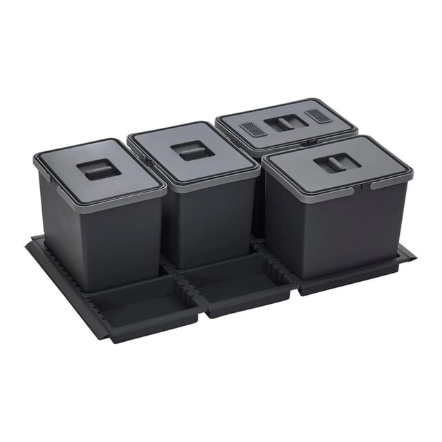 So-tech - Abfallsammler Metropolis 15+15+15+15l Abfallsystem Für Schubladen Korpusbreite 90 Cm