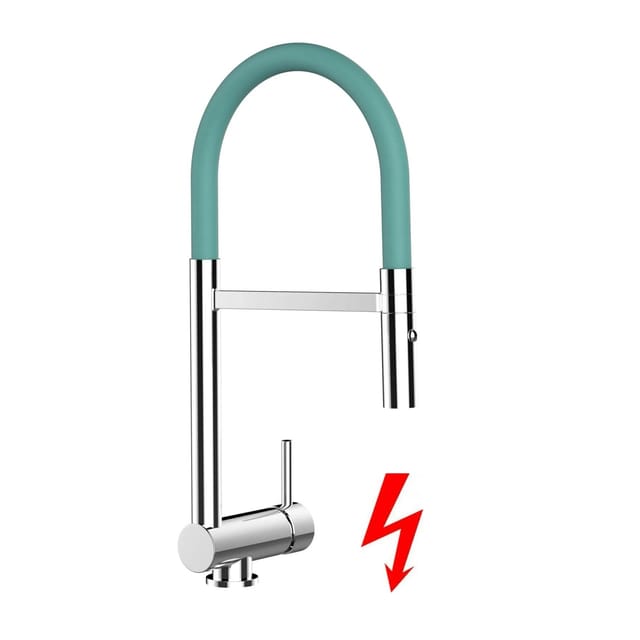 Niederdruck Unterfenster Wasserhahn Vorfenster Umklappbar 6 Cm Verchromt Küchenarmatur Mit 360° Schwenkbarem Türkis Auslauf Und Abnehmbare 2 Strahl Handbrause