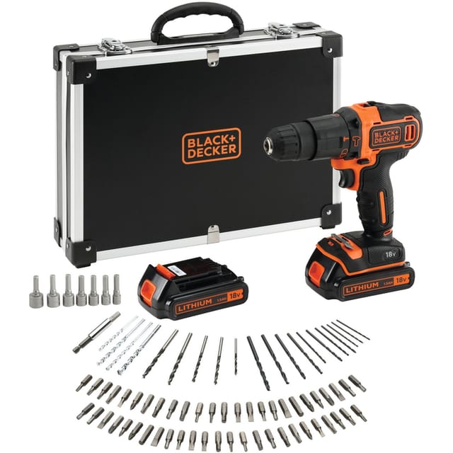 Black&decker - Schlagbohrmaschine Bdchd18bafc-qw 18v 1,5ah 80 Zubehör