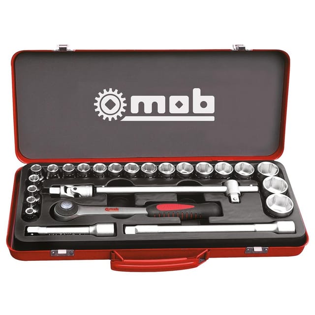 Koffer Mit 25 Metalleinsätzen 1/2 6-kant Mob - 0000998001