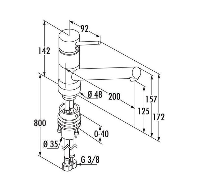 Kludi - Scope - Spültisch Einhebelmischer, Umlegbar, Chrom 339380575