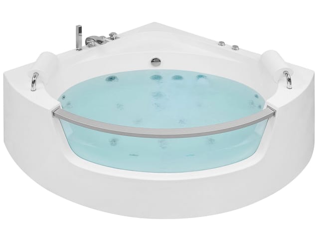 Whirlwanne Eckmodell Mit Led Mangle 201 X 150 Cm Weiß