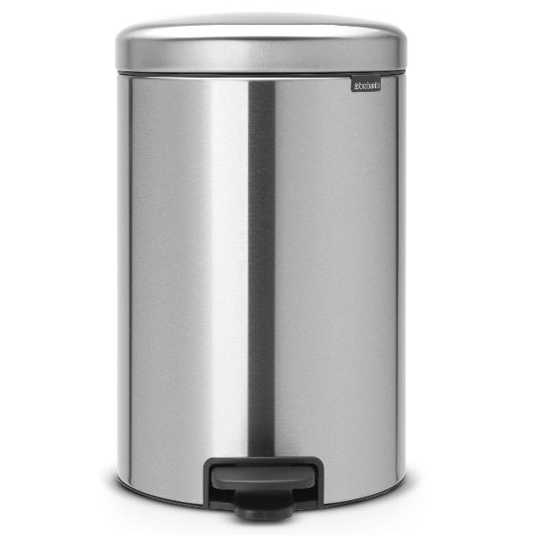 Brabantia Newicon Treteimer, Mülleimer, Abfalleimer, Matt Steel, 20 L, 114021