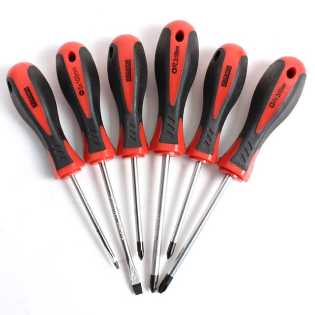 Powerplus - Satz Mit 6 Cr.vanadium-schraubendrehern Krt400001 Kreator