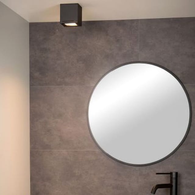 Lucide Aven - Deckenstrahler Badezimmer - 1xgu10 - Ip65 - Schwarz