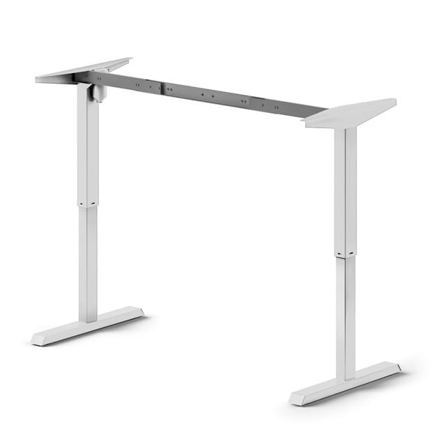 Emuca - Motorisch Höhenverstellbares Tischgestellt Lift Table, Stahl, Weiß Lackiert