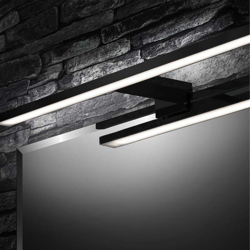 [neuwertig] B-ware Briloner Led Spiegelleuchte Wandleuchte Dun Brilo Schwarz 60cm Ip44 Leuchte