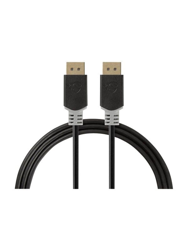 Displayport Kabel Displayport Stecker Displayport Stecker 8k60hz Vergoldet 200 M Rund Pvc Anthrazit Grau Box