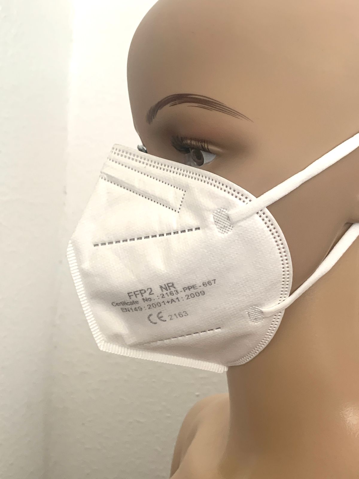 1x Ffp2 Nr Mundschutz Weiß Feinstaubmaske Ce2163