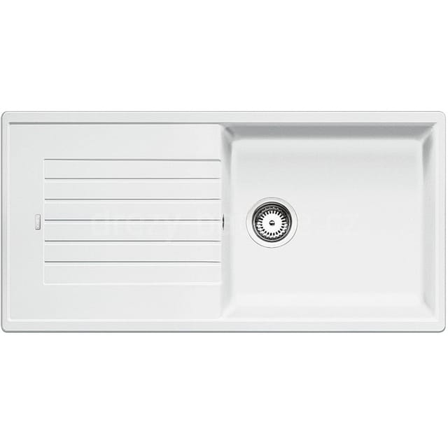 Zia Xl 6 S - Silgranit Puradur Ii Granit-verbundspüle, Xl-einzelbecken Mit Abtropffläche, Farbe Weiß (517571) - Blanco