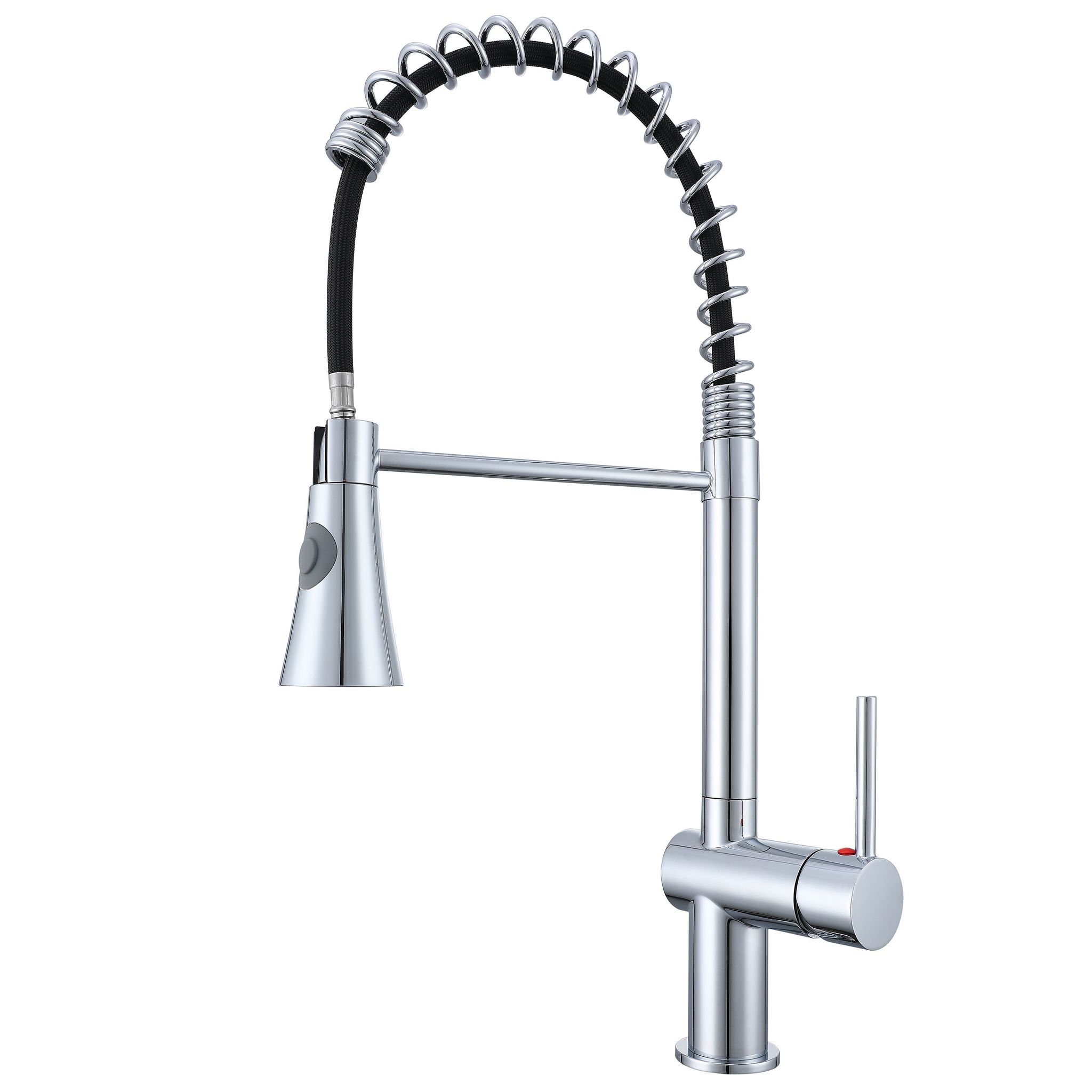 Küchenarmatur Spiralfeder Ausziehbar Zink-kupfer Messingkern Ktw 360°schwenkbar 2 Strahlarten Spültischarmatur Wasserhahn Küche Silber Chrom