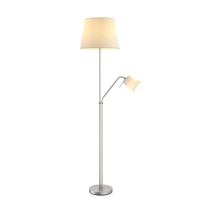 [gebraucht] B-ware Lindby Stehleuchte Nantwin Led Stehlampe Lampe Leselampe Nickel Weiß 175cm
