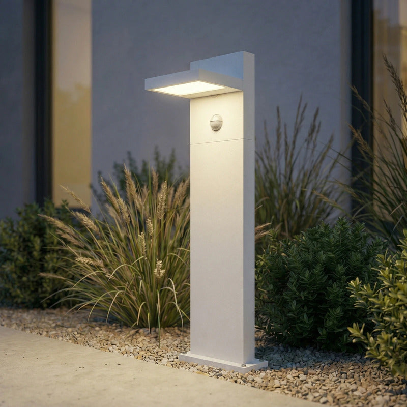 [gebraucht] B-ware Silvan Wegeleuchte Gartenleuchte Led Sensor Ip54 Aluminium 65cm Weiß Modern